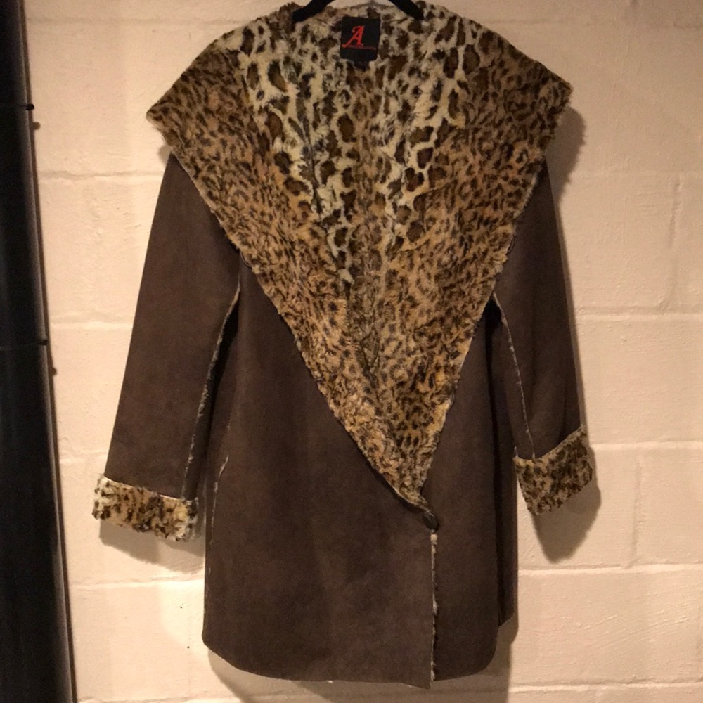 Adrienne Landau Hooded Suede Jacket